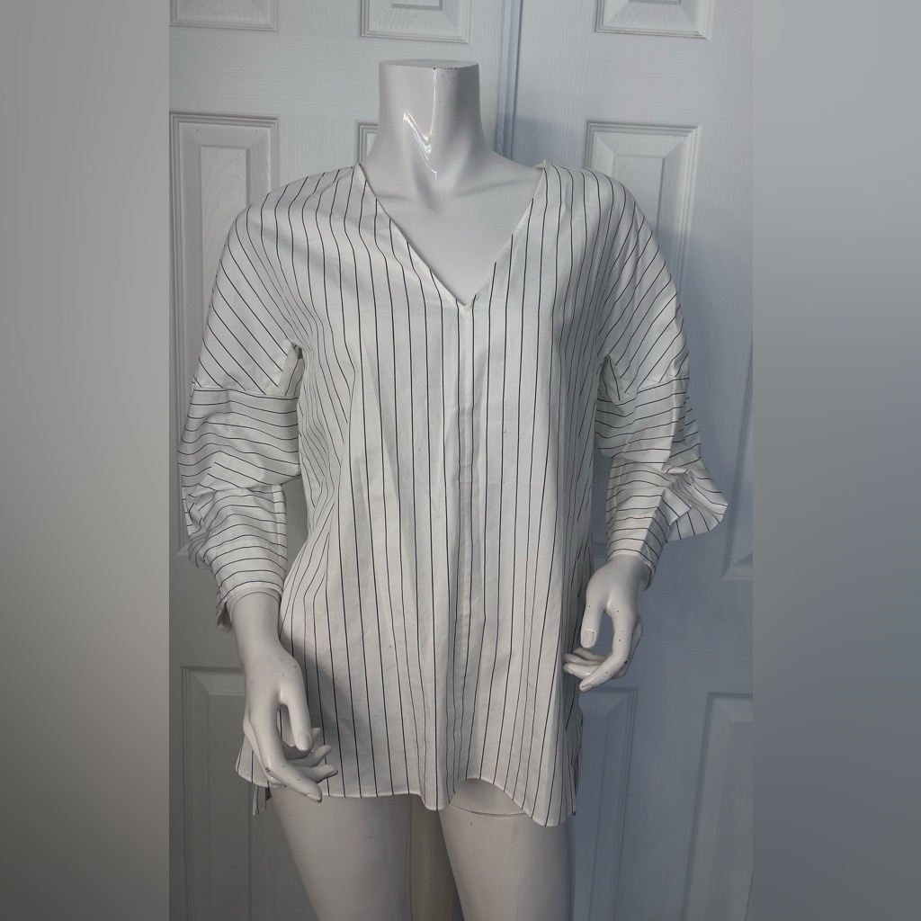 Massimo Dutti Men's Shirt With Black Stripes